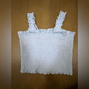 Hollister Sky Blue Smocked Crop Top
